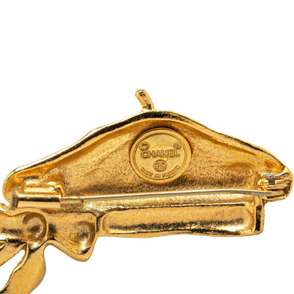 Chanel Gold Gold Plated Brooch
