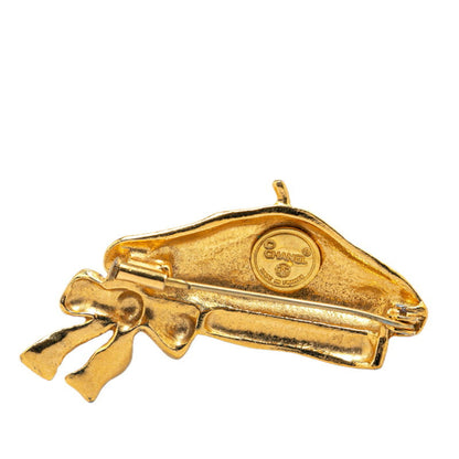 Chanel Gold Gold Plated Brooch