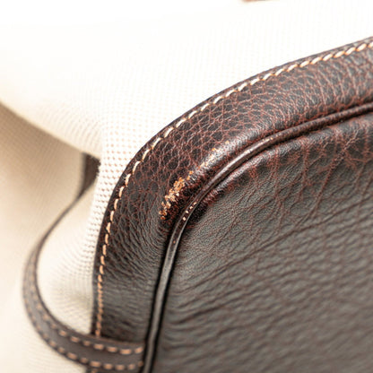 Hermès Brown Canvas Garden Party