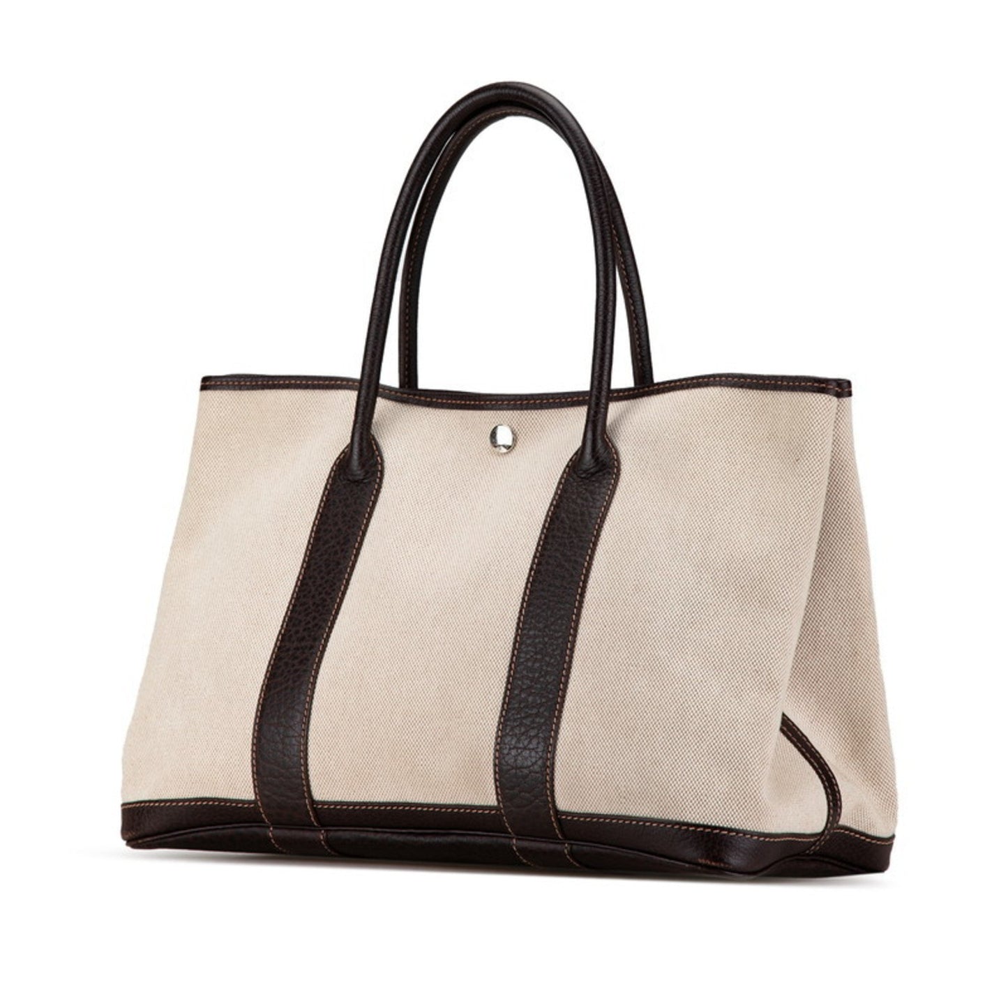 Hermès Brown Canvas Garden Party