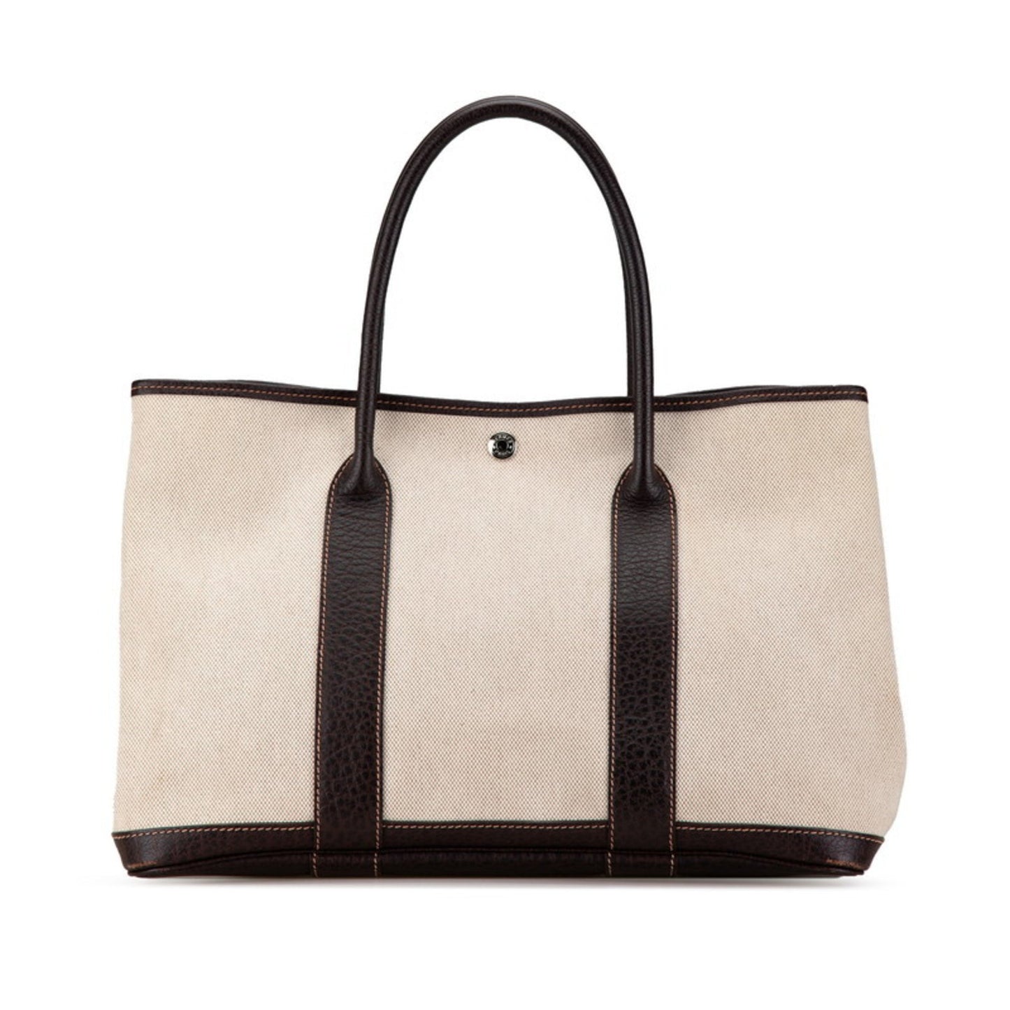 Hermès Brown Canvas Garden Party