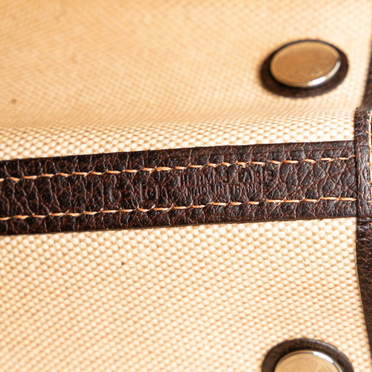 Hermès Brown Canvas Garden Party