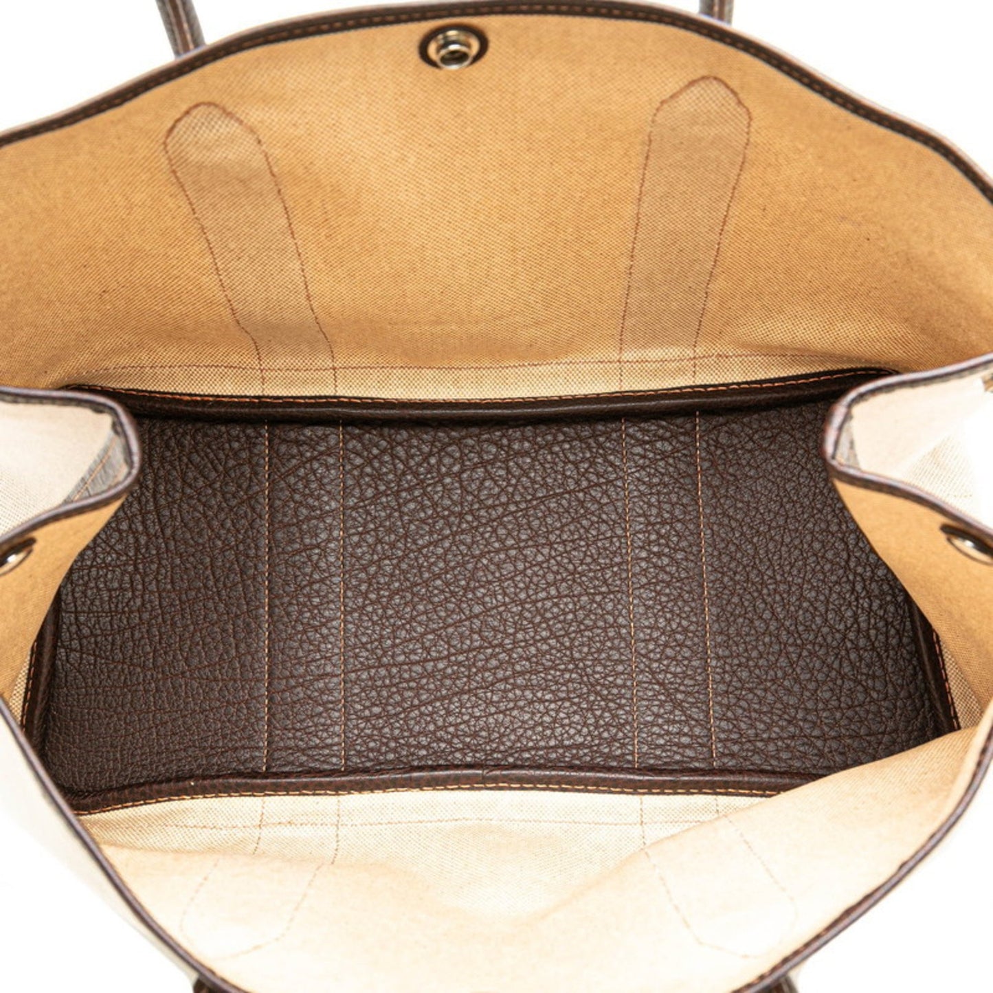 Hermès Brown Canvas Garden Party