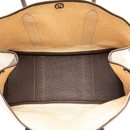 Hermès Brown Canvas Garden Party