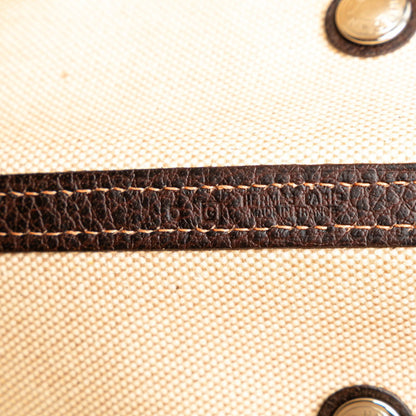 Hermès Brown Canvas Garden Party