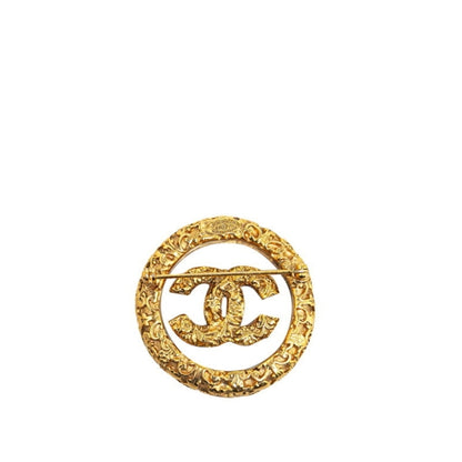 Chanel Gold Gold Plated Logo Cc