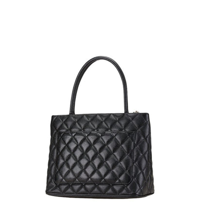Chanel Black Leather Medaillon