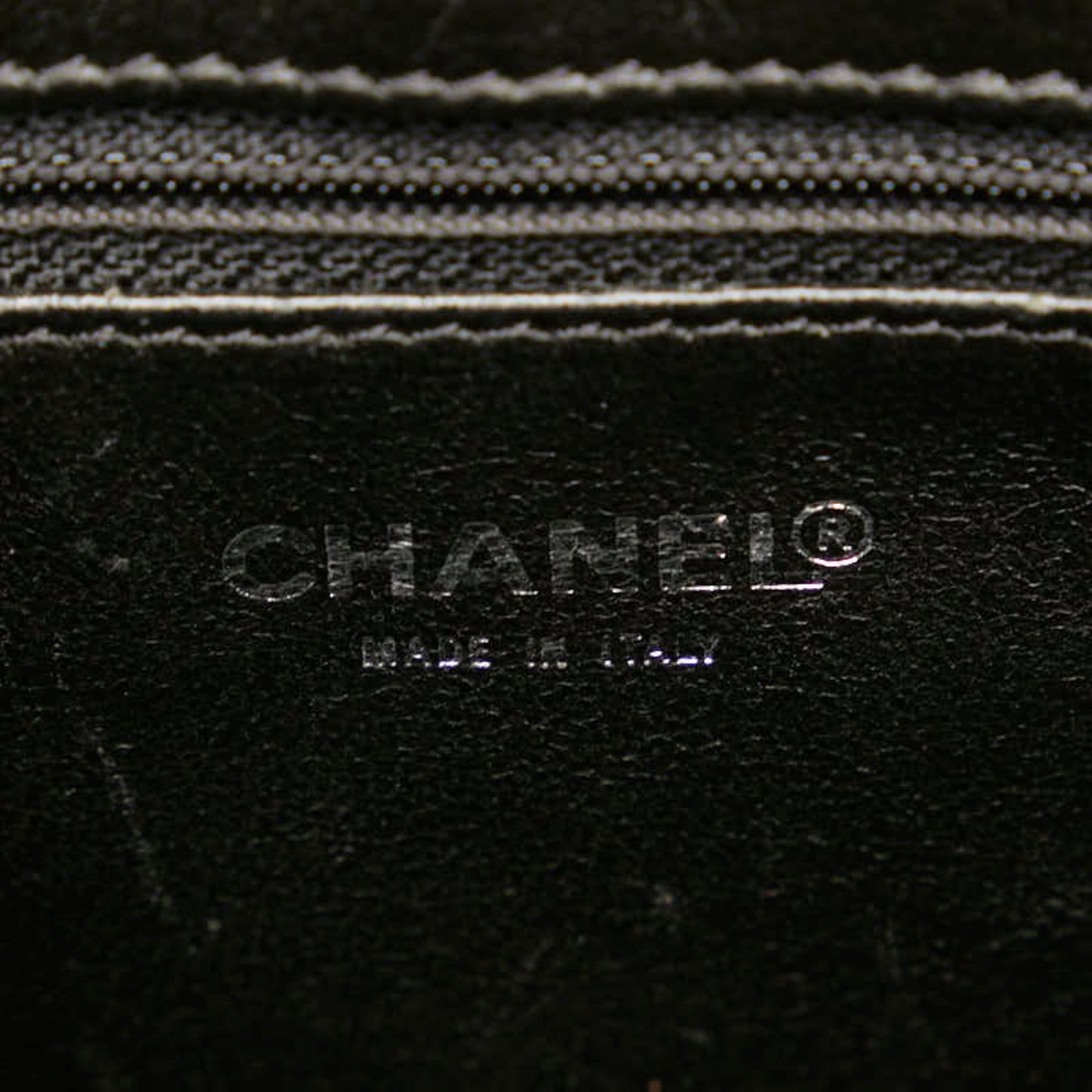 Chanel Black Leather Medaillon