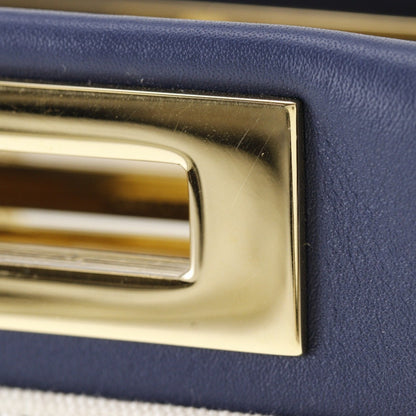 Fendi White Pony-style Calfskin Peekaboo