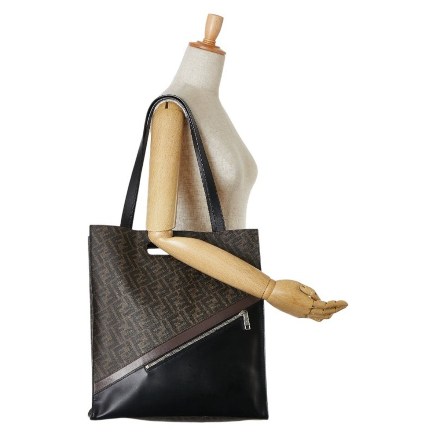 Fendi Brown Canvas Roma