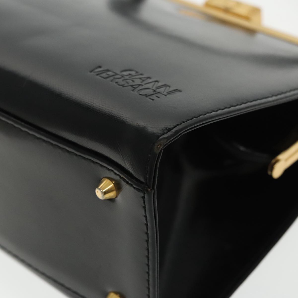 Versace Black Leather Gianni
