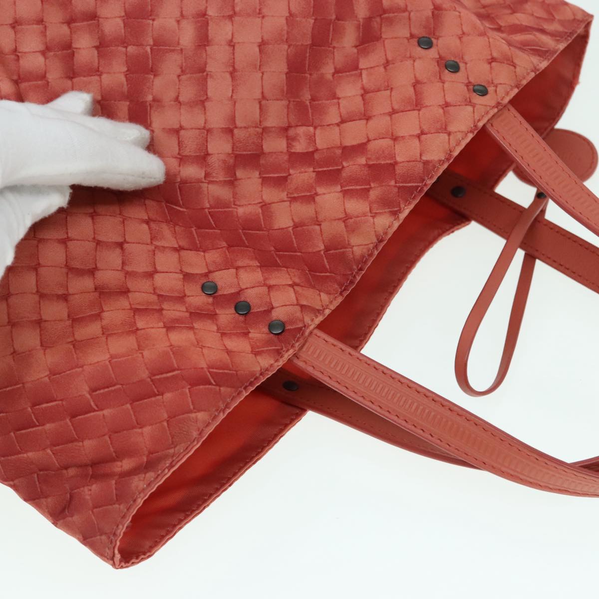 Bottega Veneta Orange Canvas Intrecciato
