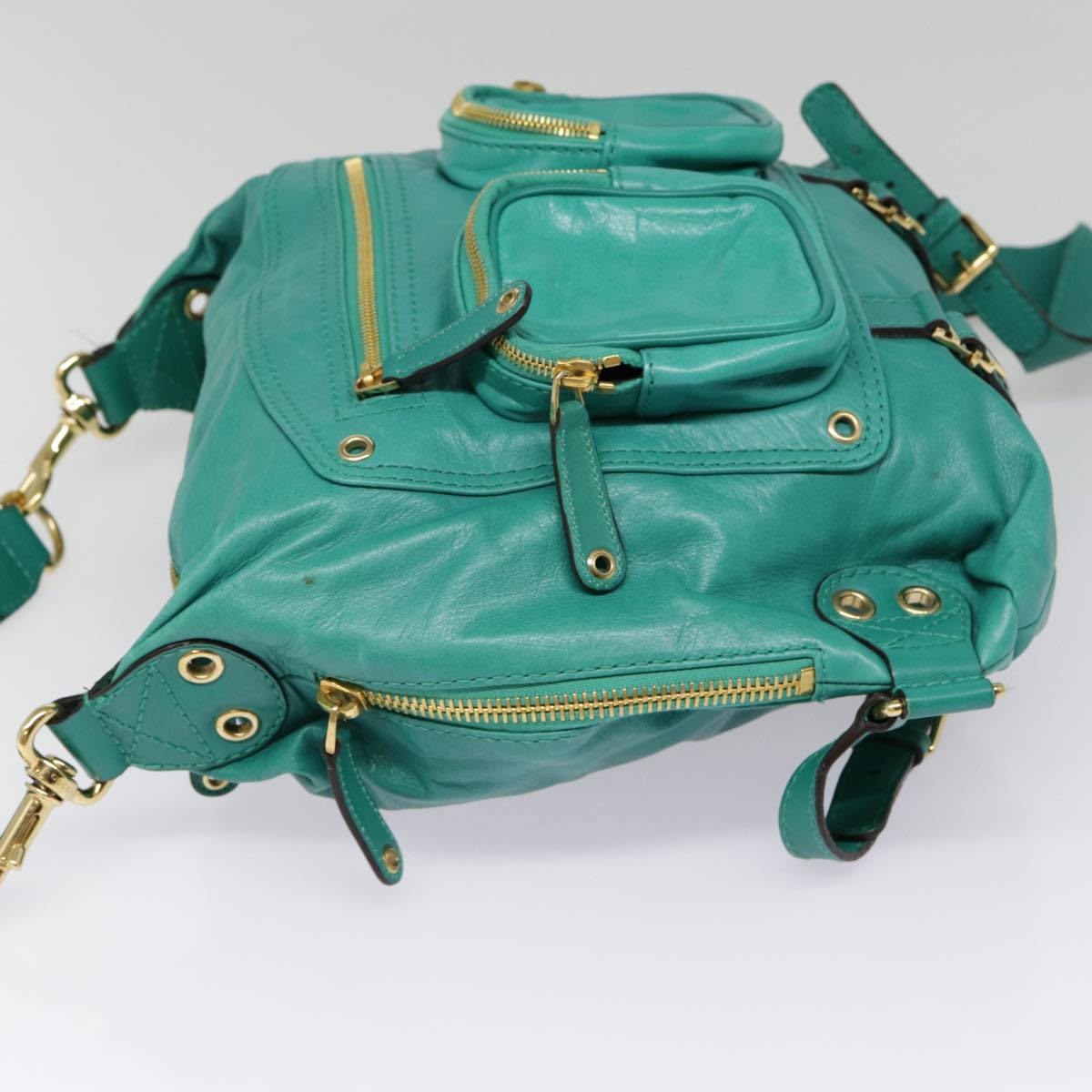 Gucci Green Leather Backpack