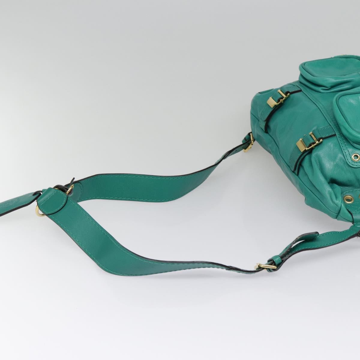 Gucci Green Leather Backpack