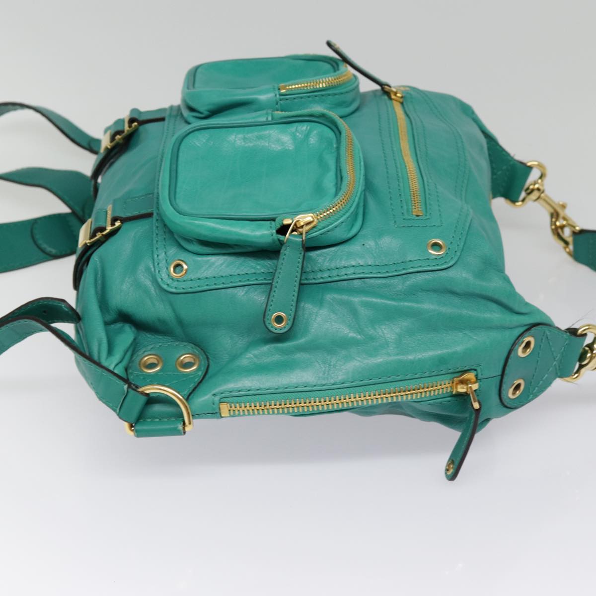 Gucci Green Leather Backpack