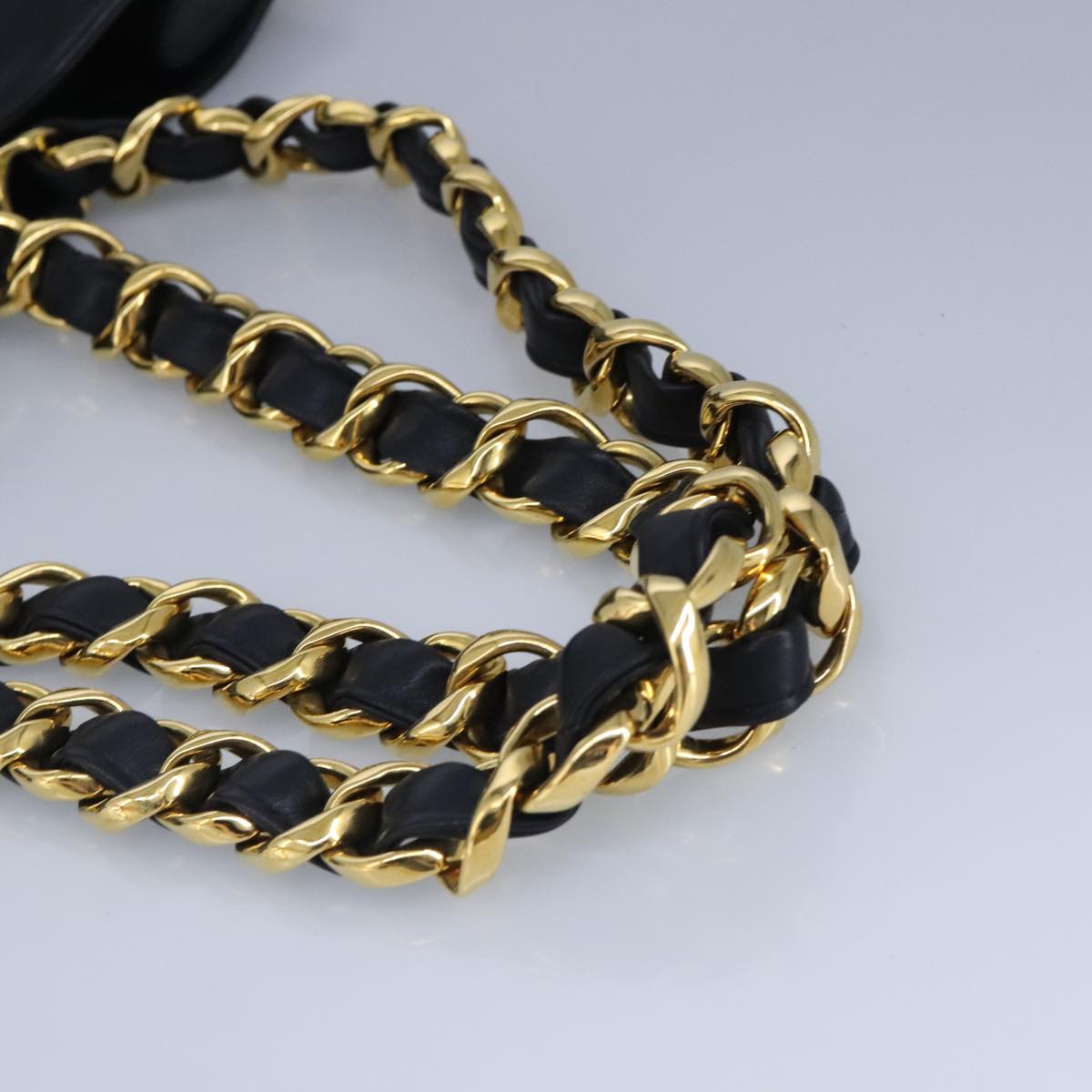 Chanel Black Leather Coco Mark