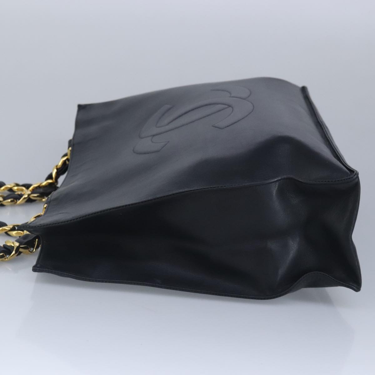 Chanel Black Leather Coco Mark
