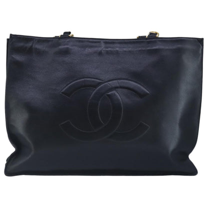 Chanel Black Leather Coco Mark