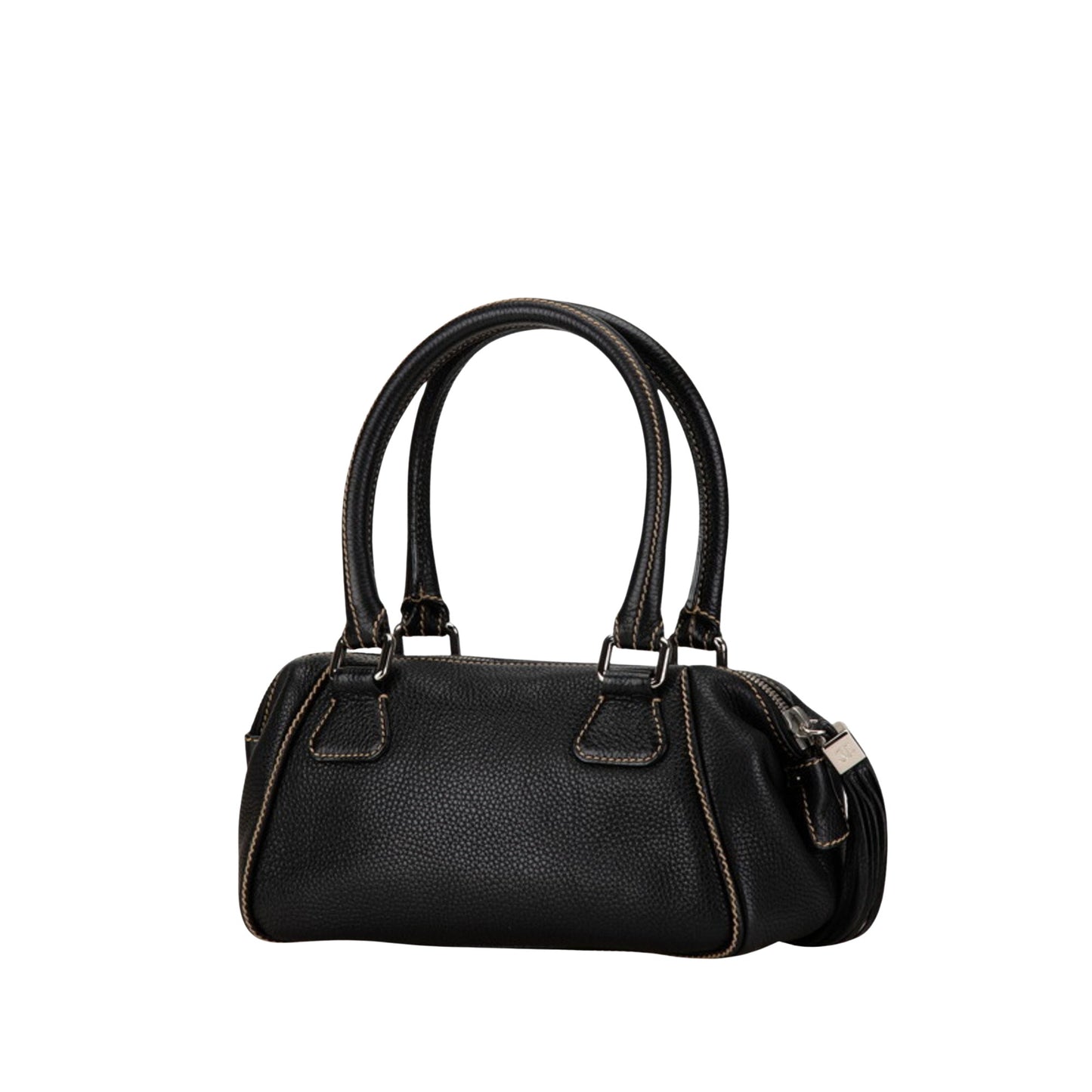 Chanel Black Leather Bowling