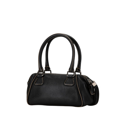 Chanel Black Leather Bowling