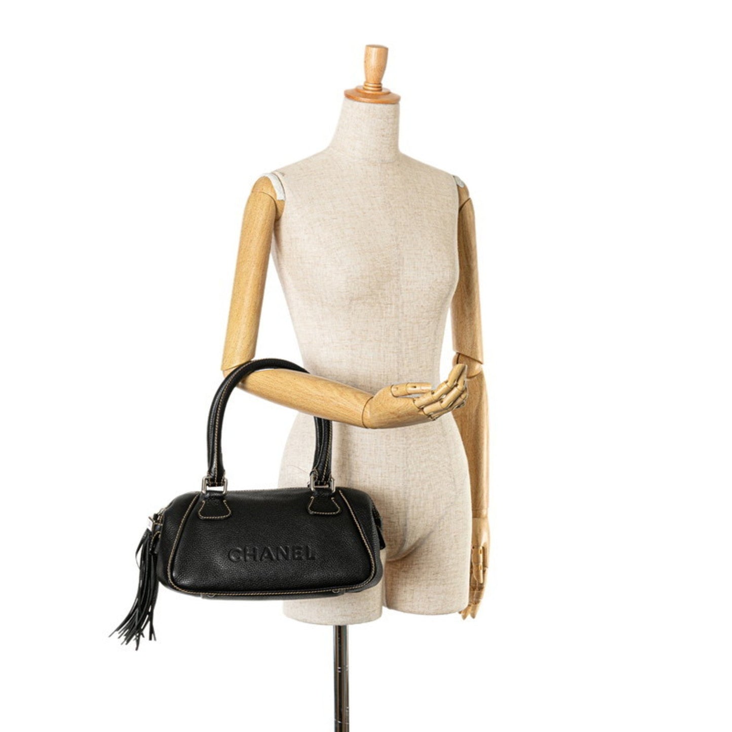 Chanel Black Leather Bowling