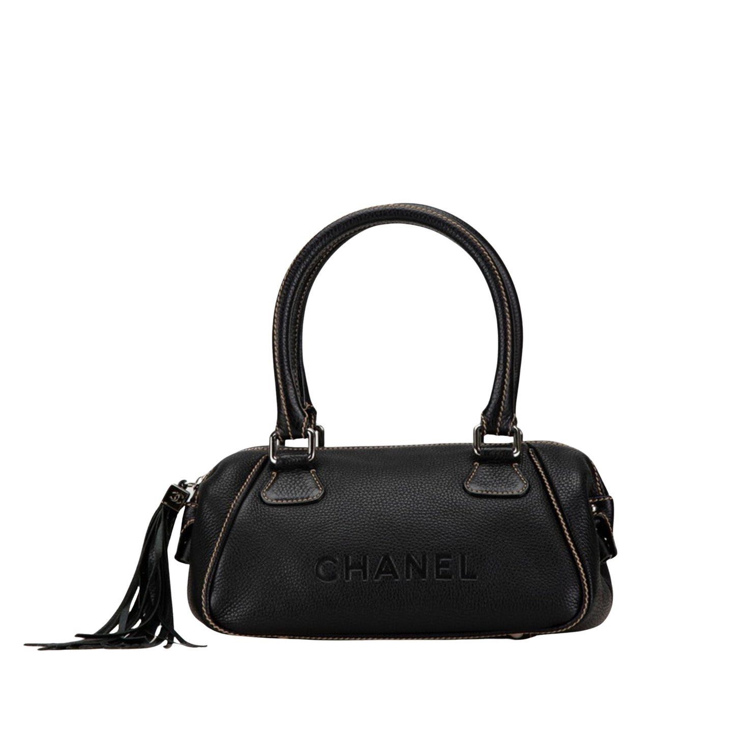 Chanel Black Leather Bowling