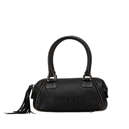 Chanel Black Leather Bowling