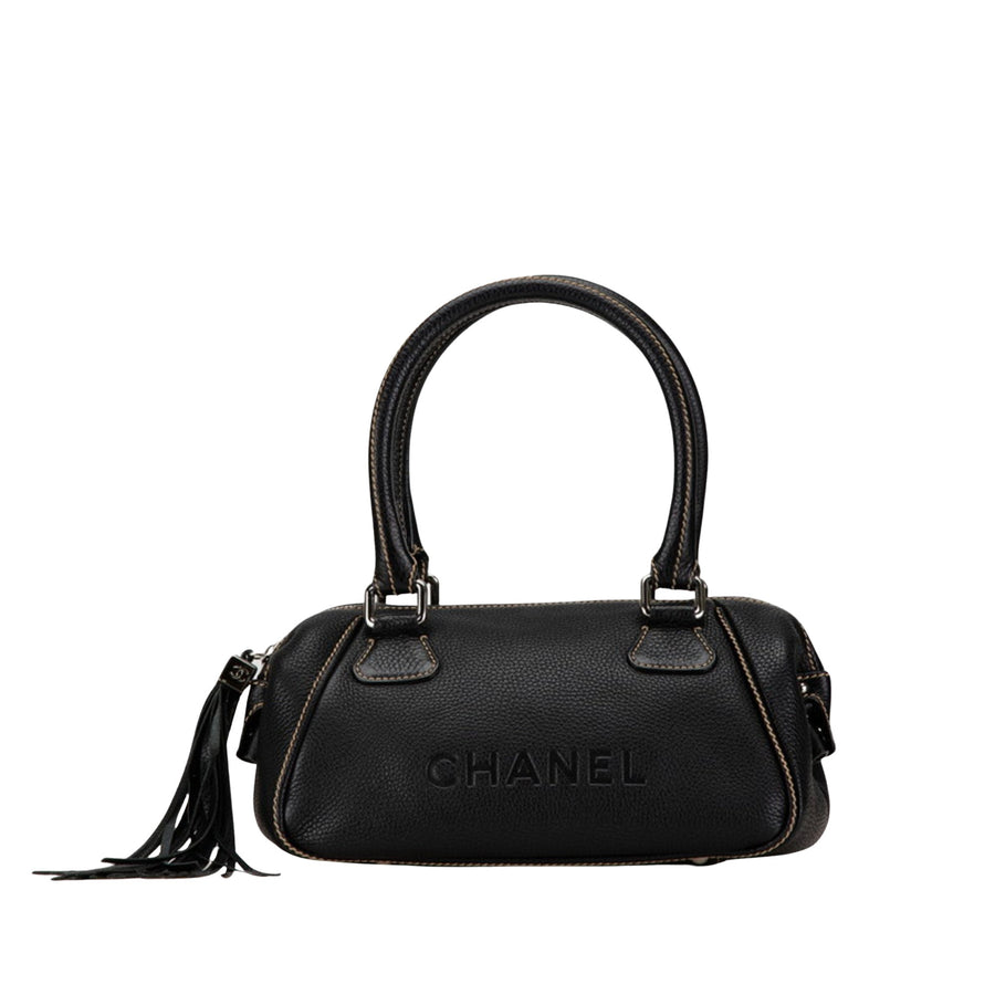 Chanel Black Leather Bowling