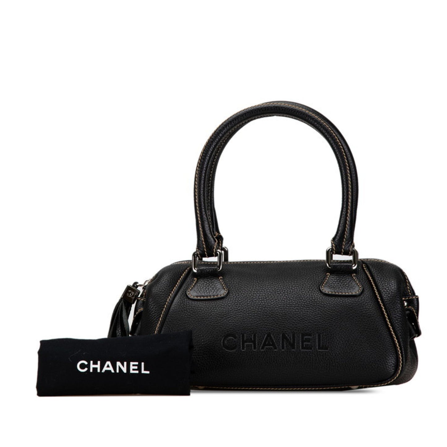 Chanel Black Leather Bowling