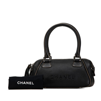 Chanel Black Leather Bowling