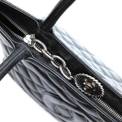 Chanel Black Leather Shopping