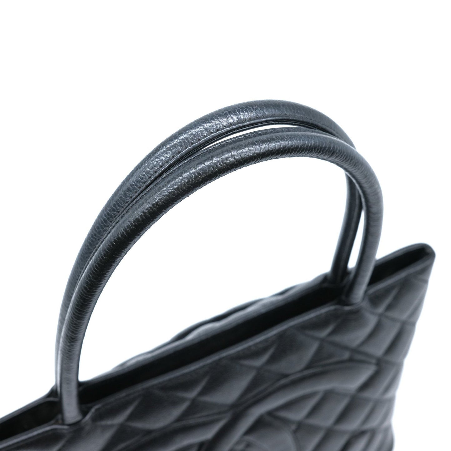 Chanel Black Leather Shopping