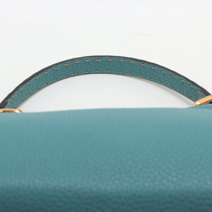 Fendi Blue Leather Peekaboo