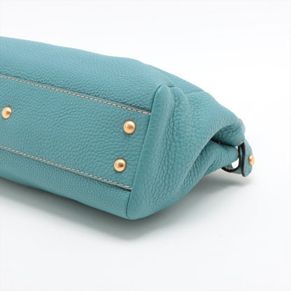 Fendi Blue Leather Peekaboo
