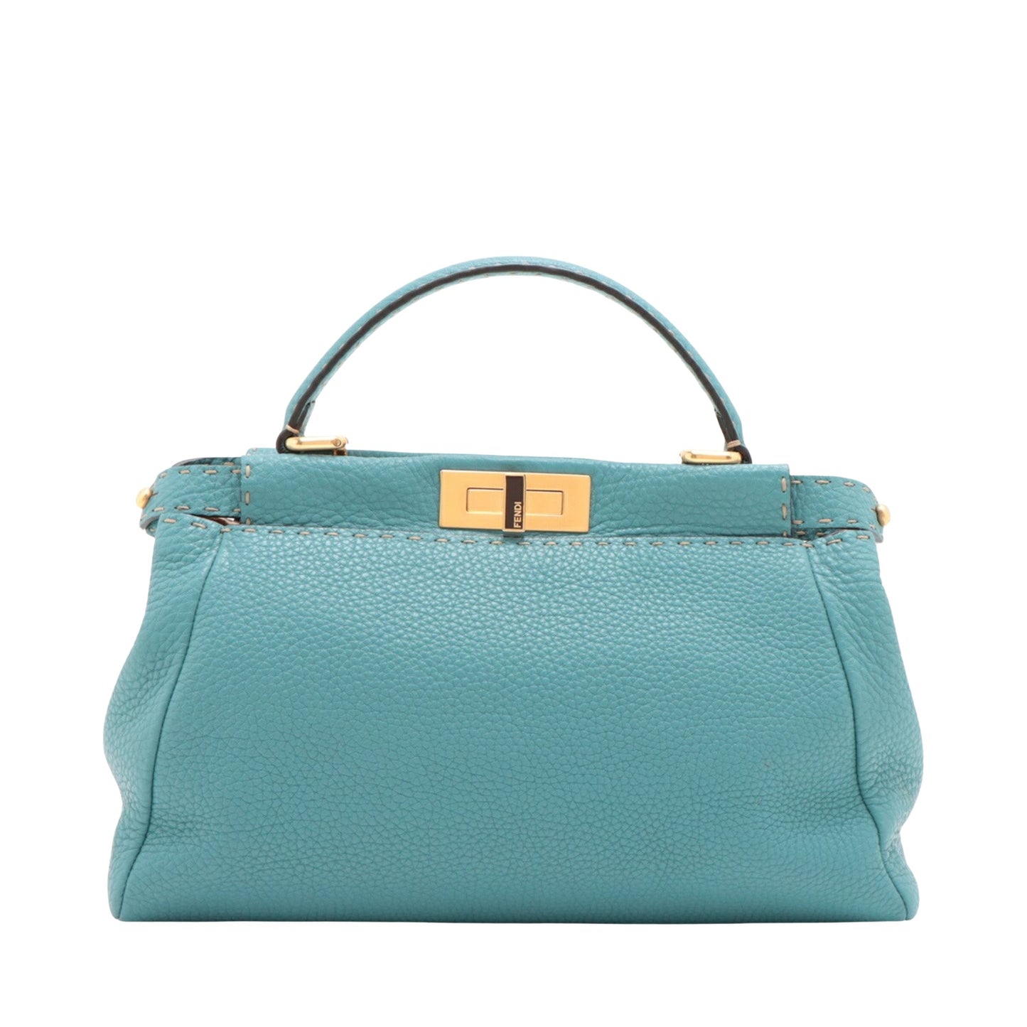 Fendi Blue Leather Peekaboo