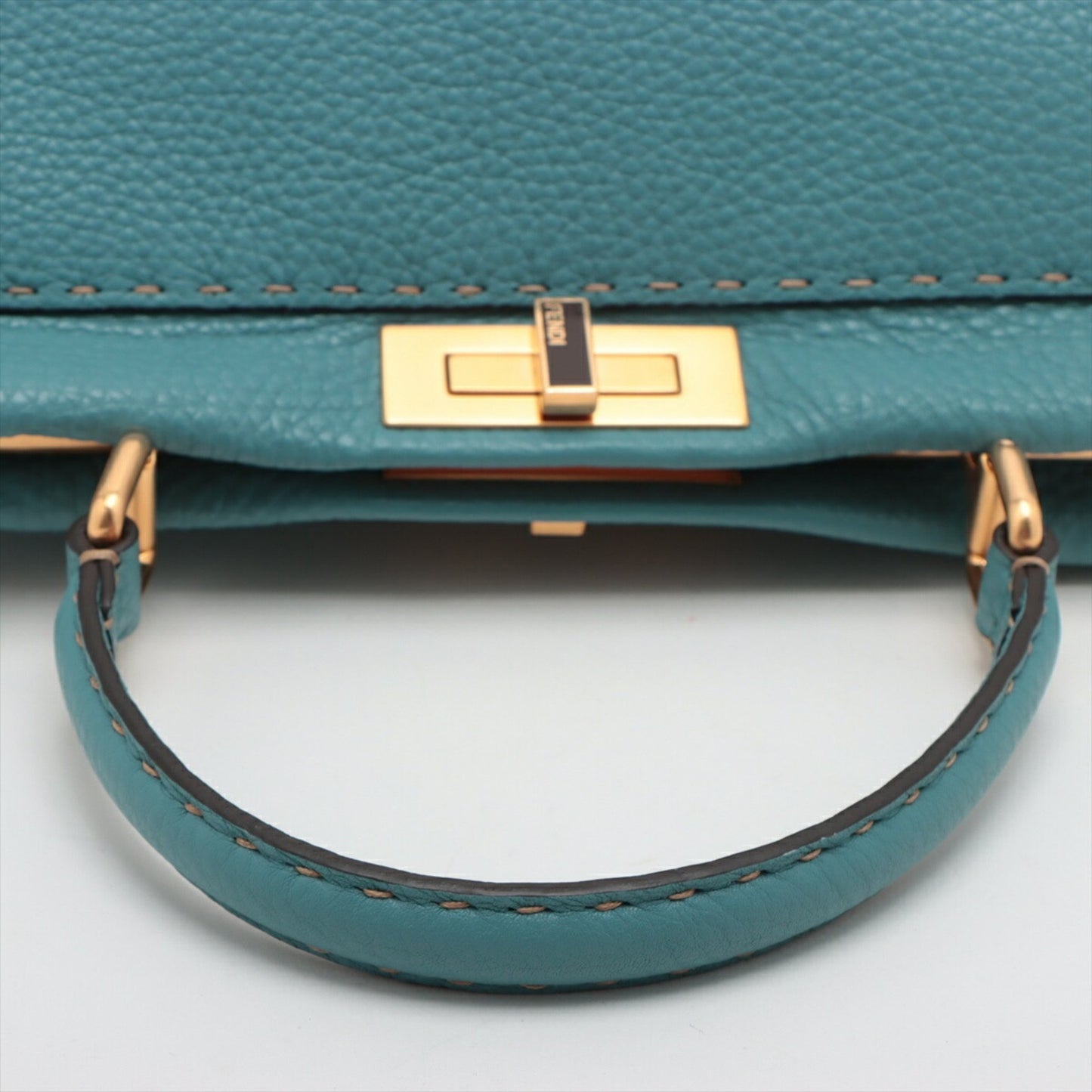 Fendi Blue Leather Peekaboo