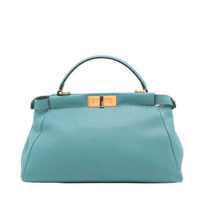 Fendi Blue Leather Peekaboo