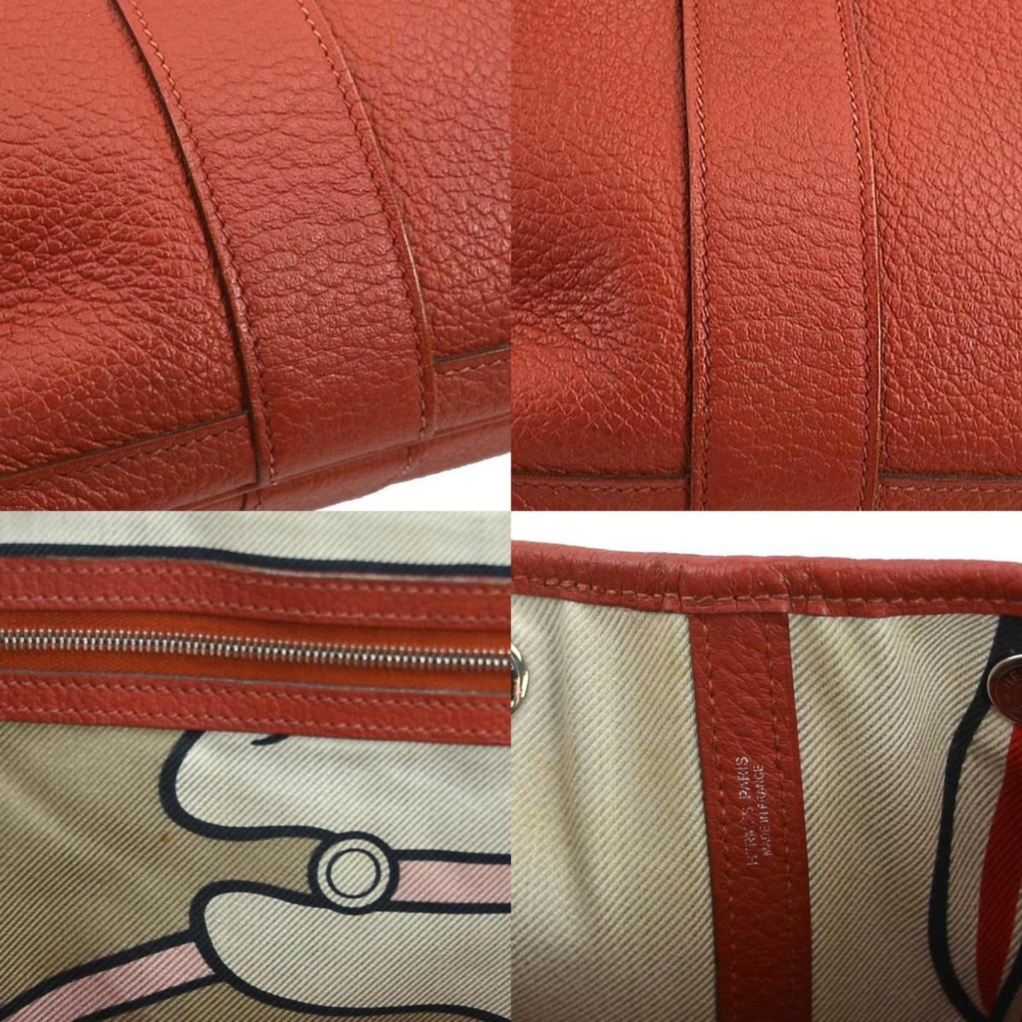 Hermès Red Leather Garden Party