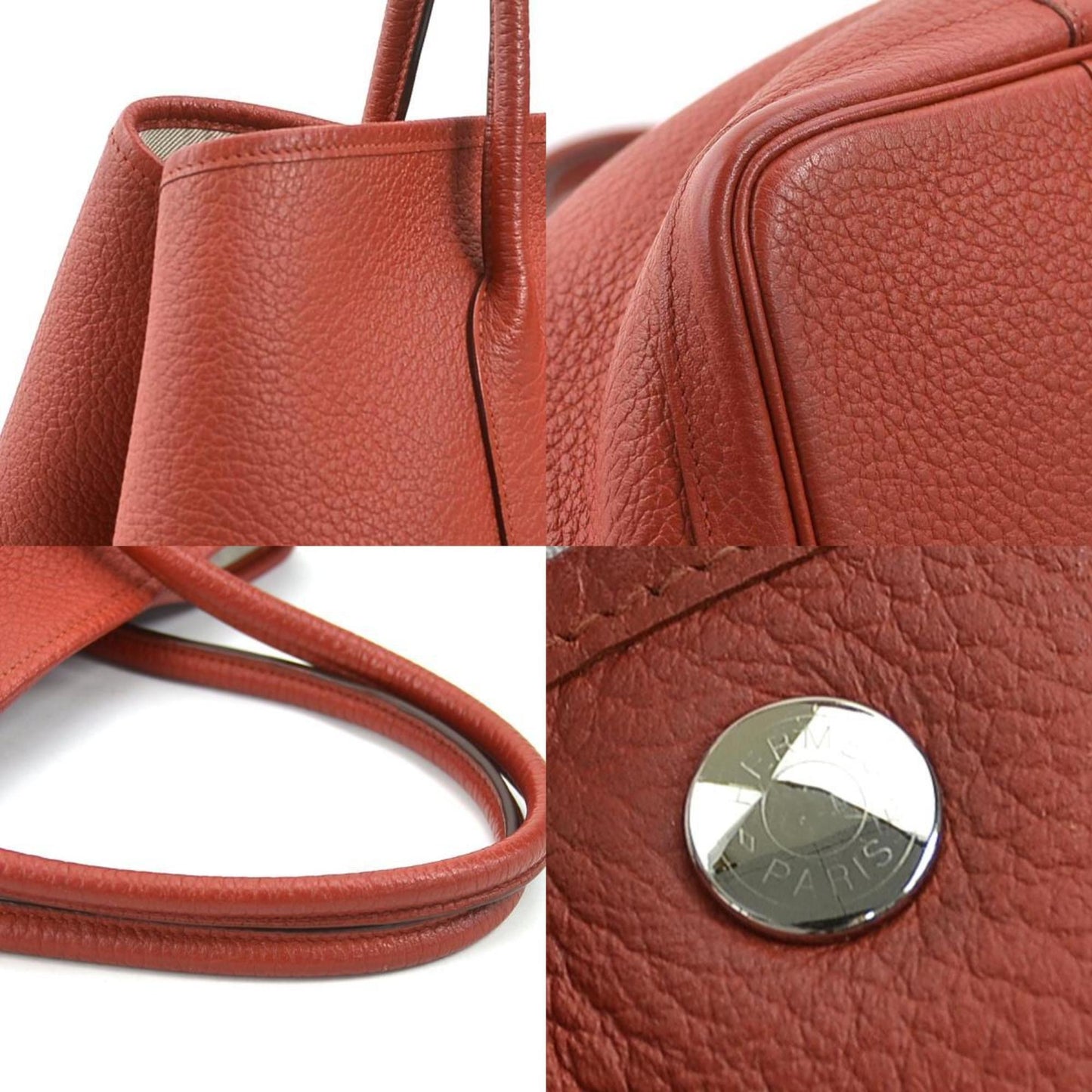 Hermès Red Leather Garden Party