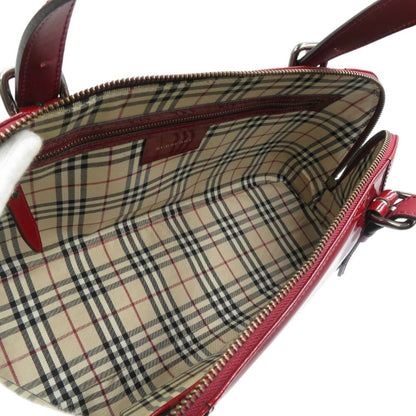 Burberry Red Patent Leather Tote