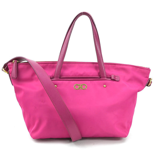 Salvatore Ferragamo Pink Synthetic Gancini
