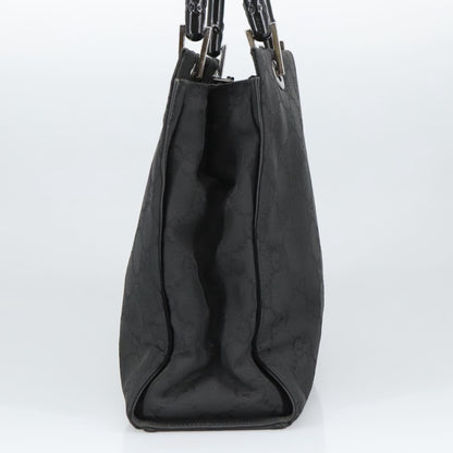 Gucci Black Canvas Bamboo