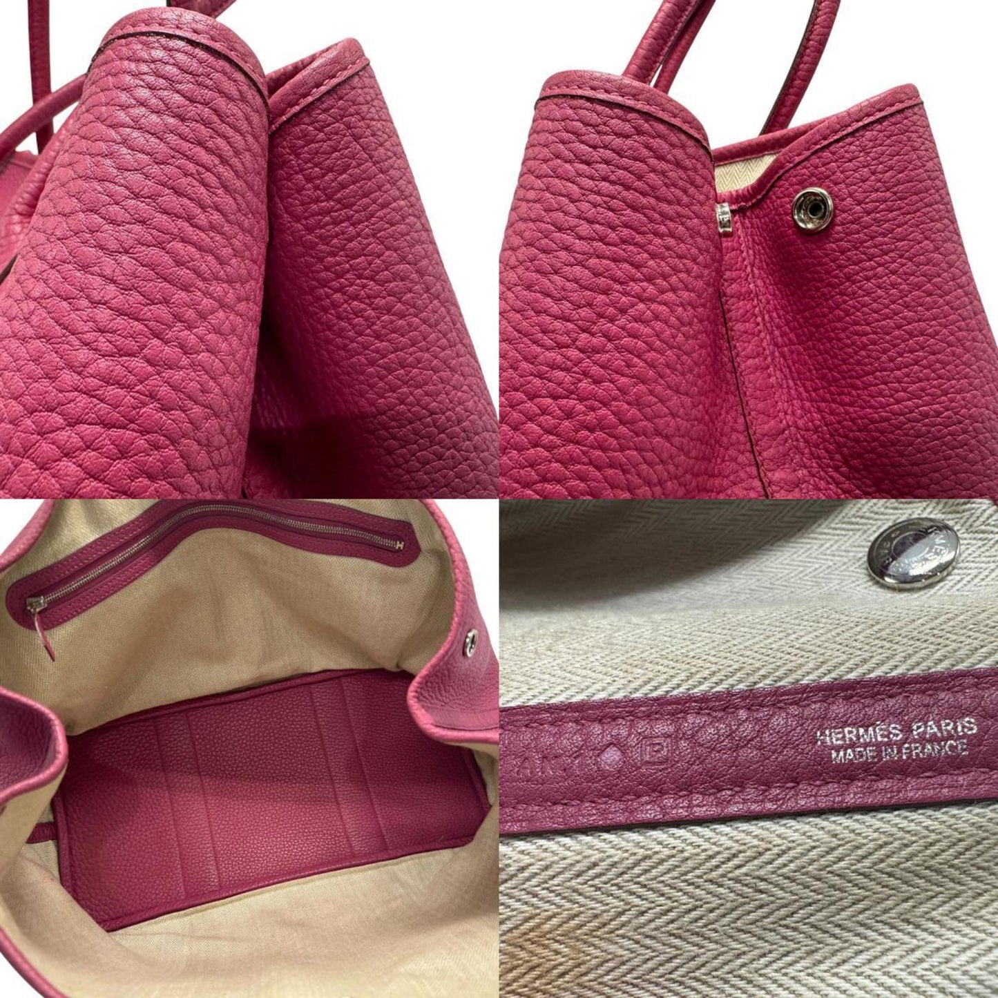 Hermès Pink Leather Garden Party