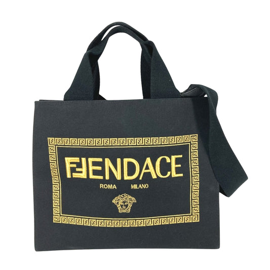Fendi Black Canvas Tote