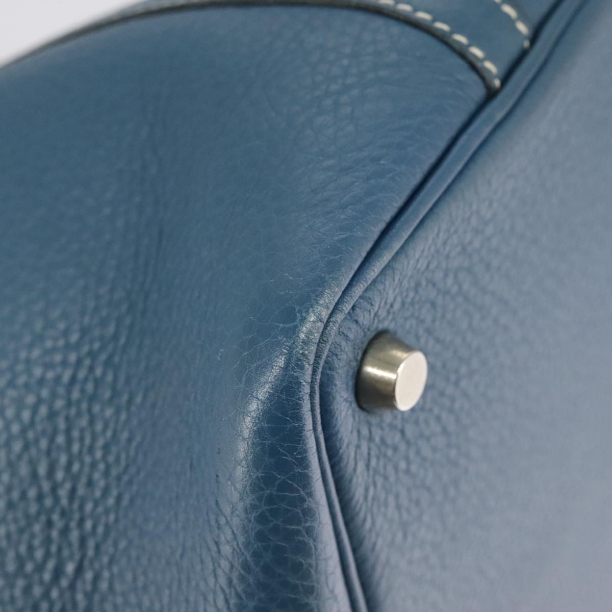 Hermès Blue Leather Handbag