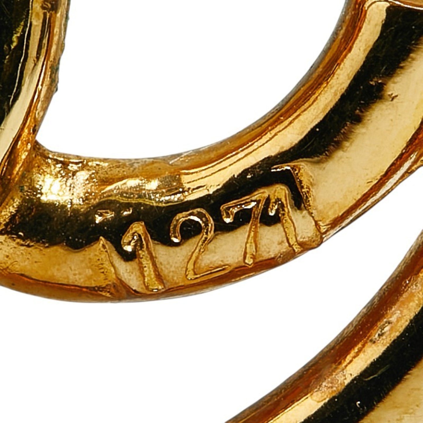 Chanel Gold Gold Plated Logo Cc