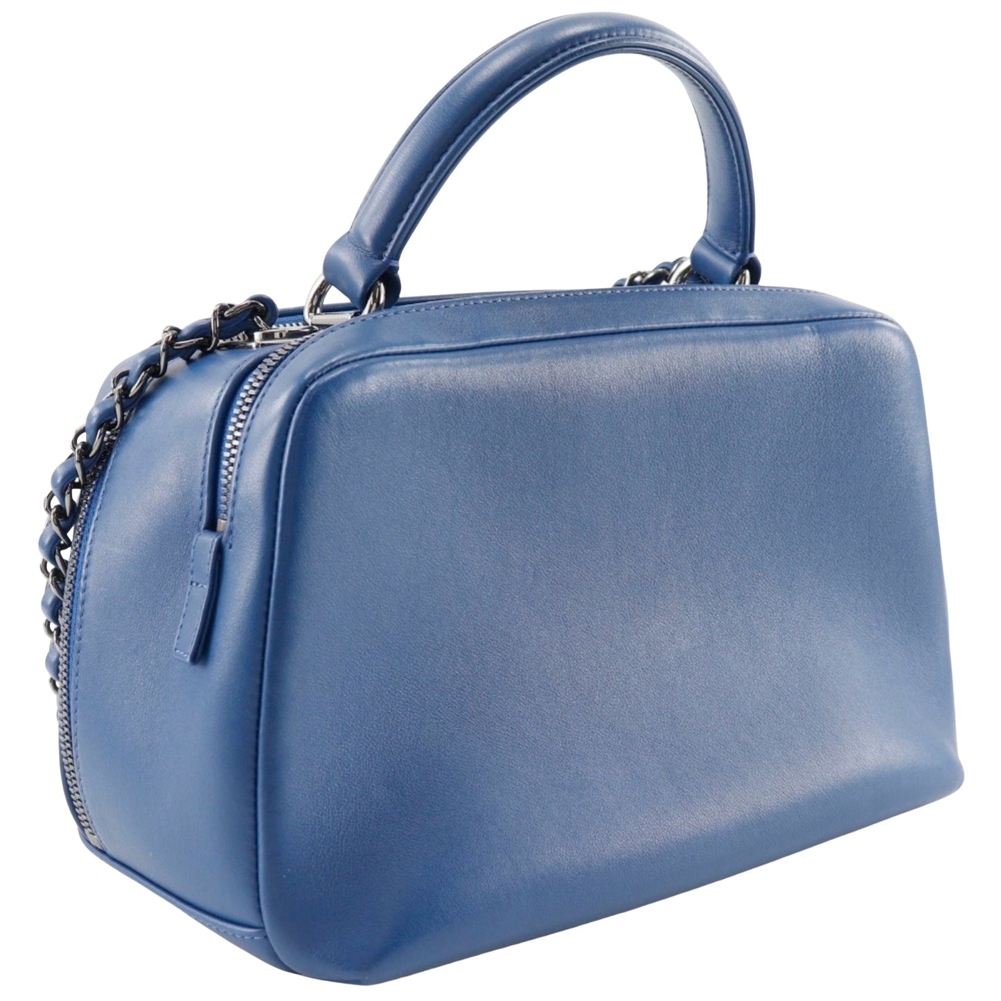Chanel Blue Leather Handbag