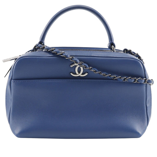 Chanel Blue Leather Handbag