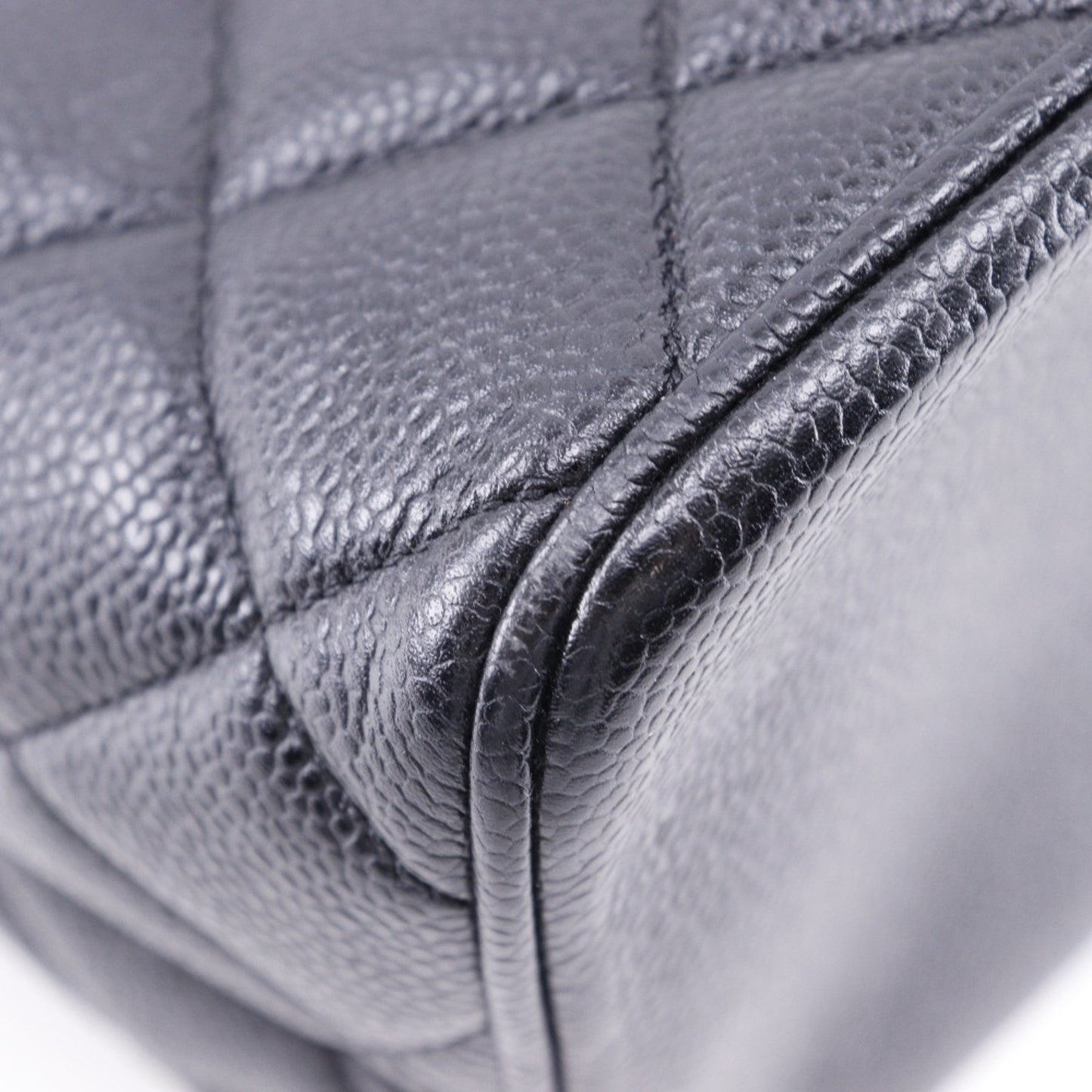 Chanel Black Leather Medaillon