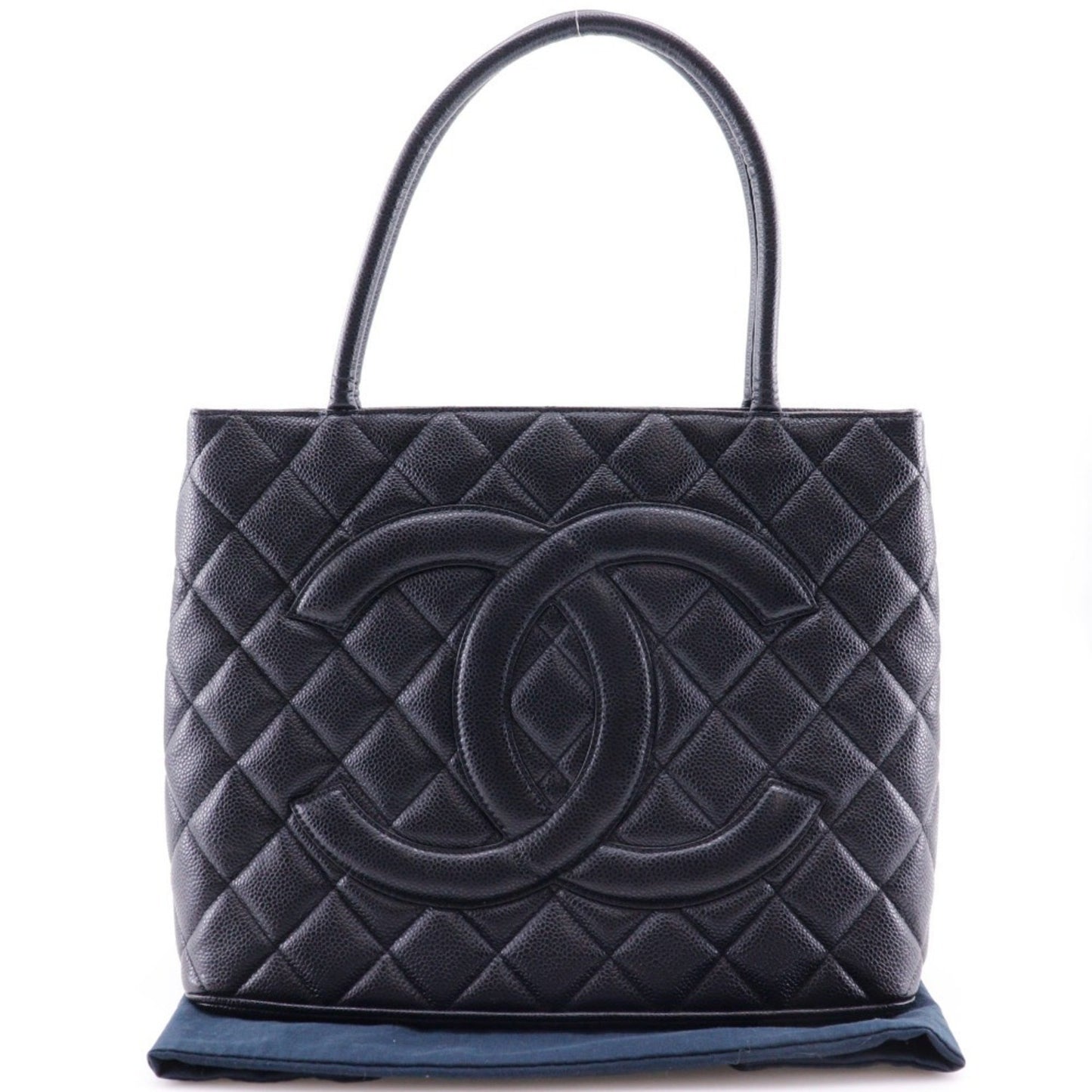 Chanel Black Leather Medaillon